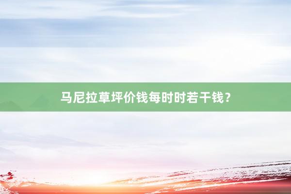 马尼拉草坪价钱每时时若干钱？